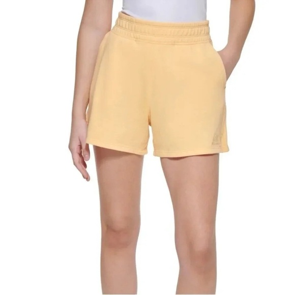 Calvin Klein Performance Butter Yellow Cotton Shorts - Picture 1 of 1